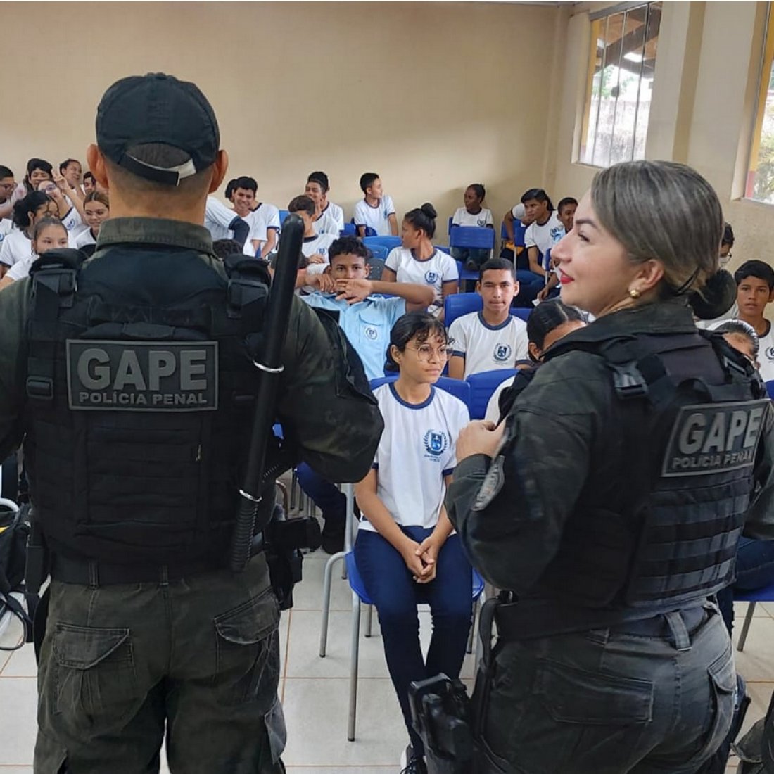 Policiais penais realizam oficina de combate às drogas para mais de 250 alunos