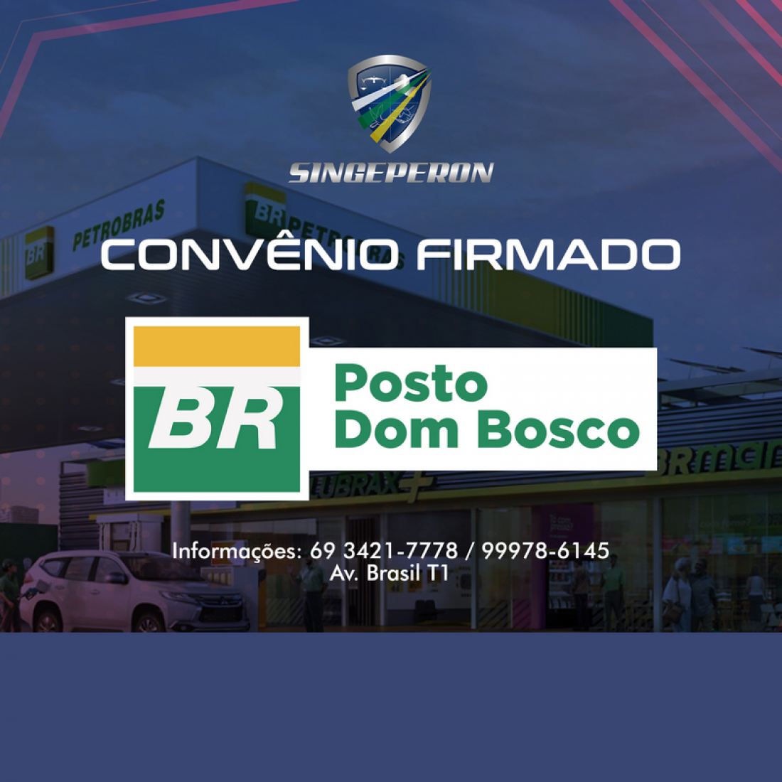 Singeperon firma convênio com  Posto Dom Bosco, em Ji-Paraná