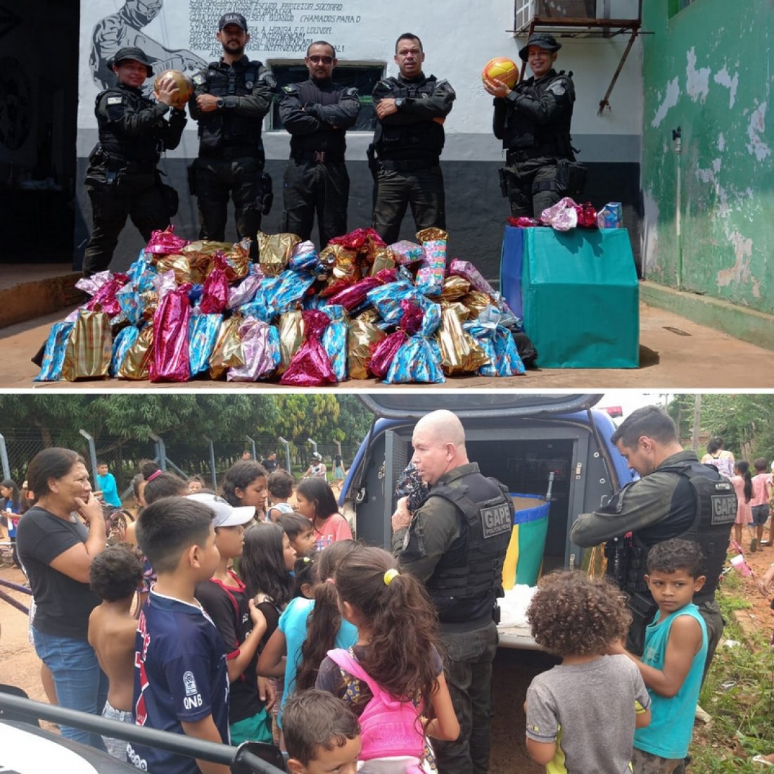 Policiais Penais de Guajará-Mirim e Nova Mamoré distribuem brinquedos