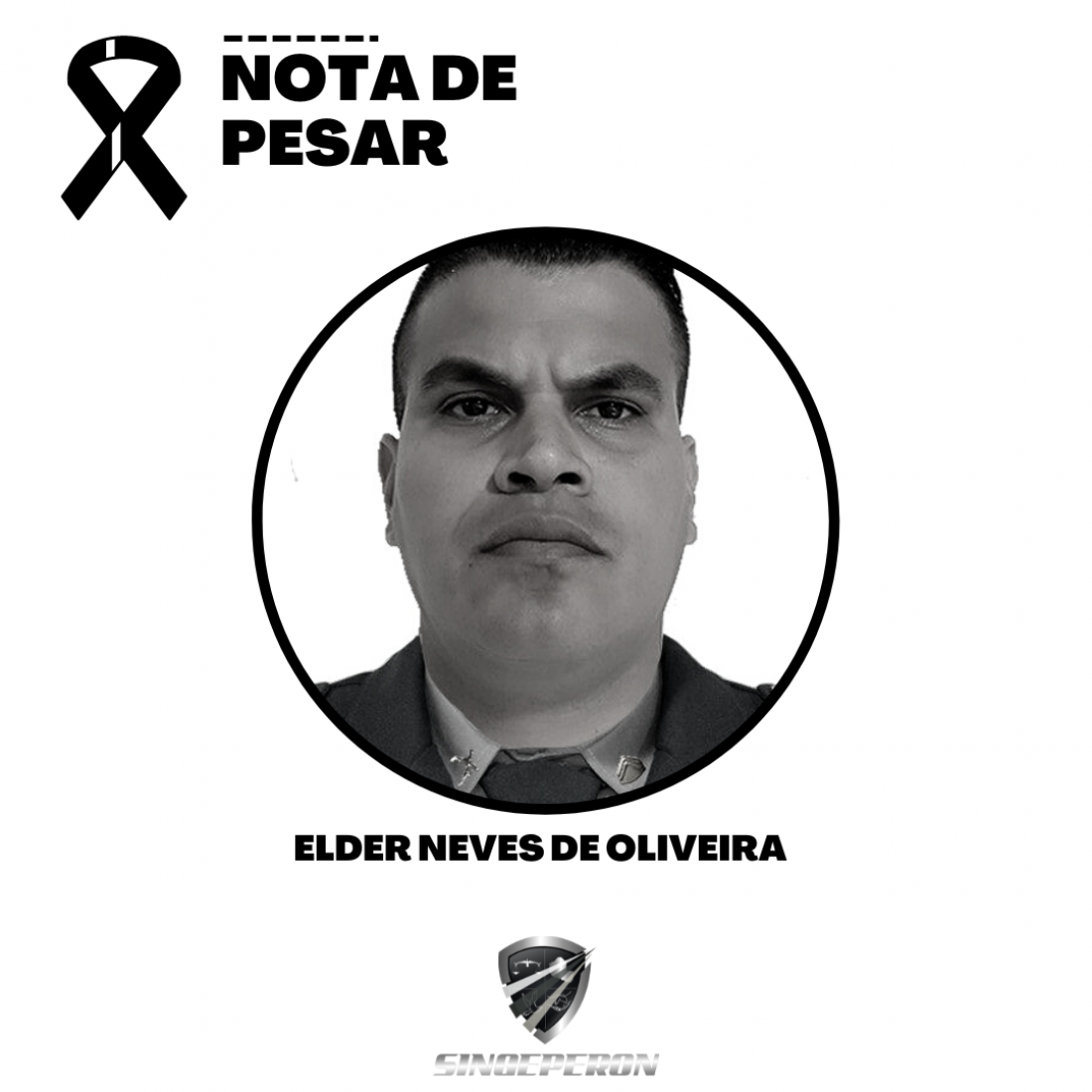 Nota de pesar: ELDER NEVES DE OLIVEIRA