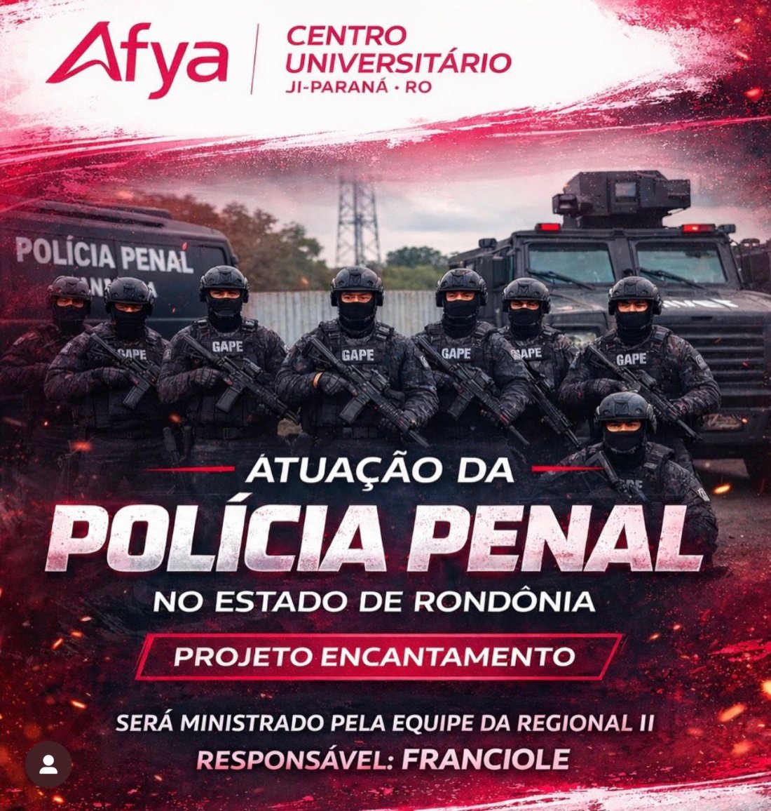 Polícia Penal leva informação e reforça papel institucional em ação no Centro Universitário Afya, em Ji-Paraná